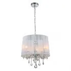 Cornelia, klasyczna lampa wisząca, chromowana, biała, E14, MDM-2572/3 W